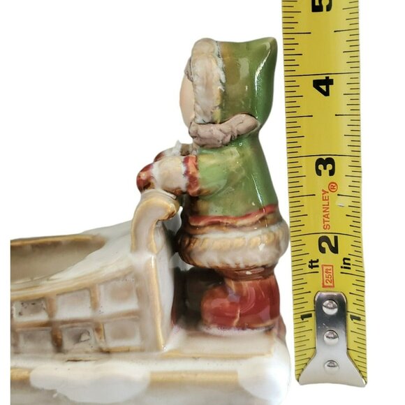 Yankee Candle Eskimo Husky Tealight Holder Votive Dog Sled Girl Snow Holiday - Picture 14 of 15